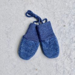 Babyvantar ullfleece – 100% ekologisk merinoull Blå, Engel