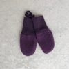 Babyvantar ullfleece – 100% ekologisk merinoull Lila Mélange, Engel